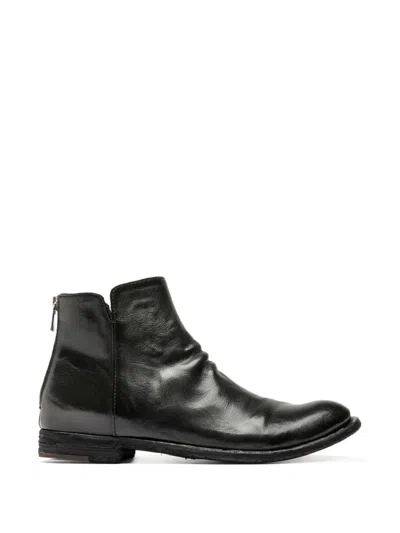 Officine Creative Lexikon Leather Ankle Boots In Black