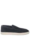 Officine Creative Herbie 001 Loafers In Black Suede In Blue