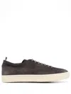 Officine Creative Logo-debossed Low-top Suede Sneakers In Grey