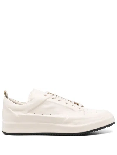 Officine Creative Mens White Ace Perforated Leather Low-top Trainers