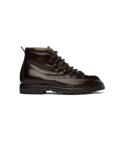 Officine Creative Logo-laced Flat Ankle Boots In Black