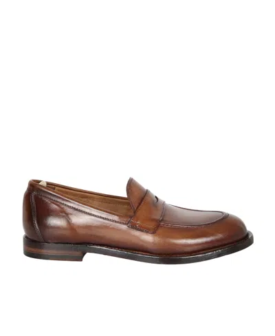Officine Creative Logo Loafers In Brown