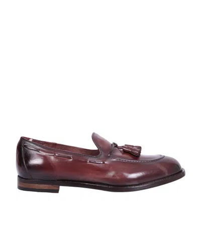 Officine Creative Logo Loafers In Red