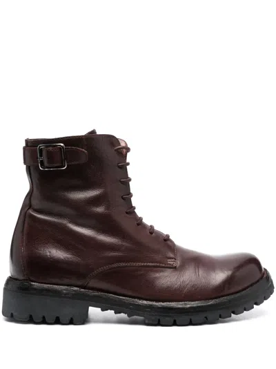 Officine Creative Loraine 001 Leather Ankle Boots In Brown