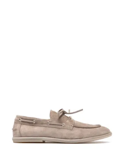 Officine Creative Love 101 Suede Boat Shoes In Neutral