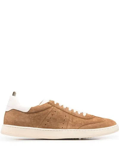 Officine Creative Low-top Suede Sneakers In Neutrals