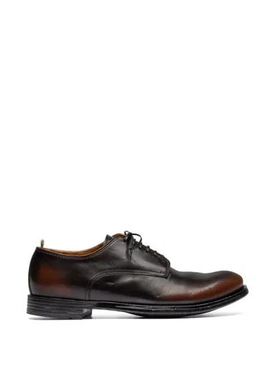 Officine Creative Mavic 001 Leather Derby Shoes In Animal Print