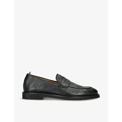 Officine Creative Mens Black Opera Flex 101 Leather Loafers