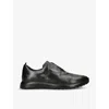 Officine Creative Mens Black Race Leather Low-top Trainers In Black