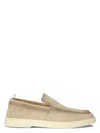 Officine Creative Bones 002 Suede Loafers In Neutral