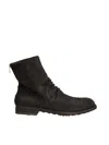 Officine Creative Matte Calf Leather Zip Boots In Black