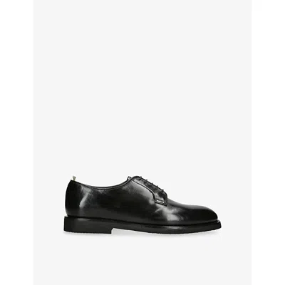 Officine Creative Mens Bariton Leather Derby Shoes Black Eur 45 / 11 Uk
