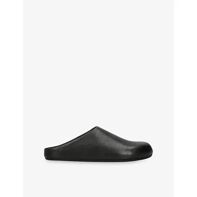 Officine Creative Mens Black Babouche Leather Mules Eur 43 / 9 Uk
