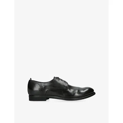 Officine Creative Mens Black Chronicle Leather Derby Shoes Eur 41 / 7 Uk