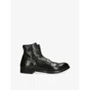 Officine Creative Diary 010 Lace-up Zip Boots In Black