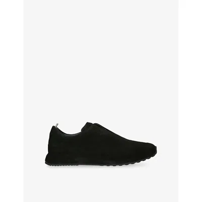 Officine Creative Mens Black Race Laceless Suede Low-top Trainers Eur 40 / 6 Uk
