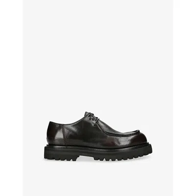 Officine Creative Mens Dark Brown Eventual Leather Derby Shoes Eur 45 / 11 Uk