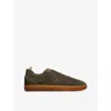 Officine Creative Mens Green Oth Karma Light Logo-embellished Low-top Suede Trainers In Khaki