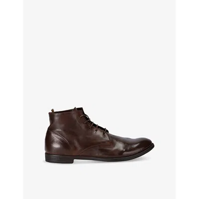 Officine Creative Mens  Arc Lace-up Leather Boots In Mid Brown