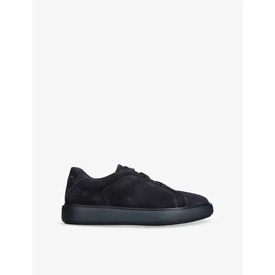 Officine Creative Mens Navy Slouch Suede Low-top Trainers Eur 44 / 10 Uk In Black