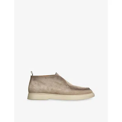 Officine Creative Mens  Bones Suede Desert Boots In Neutral