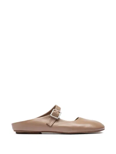 Officine Creative Meredith Buckle-strap Leather Mules In Brown