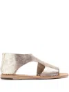Officine Creative Metallic Leather Sandals In Silver
