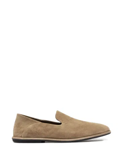 Officine Creative Mienne Calf Suede Slip-on Slippers In Neutral
