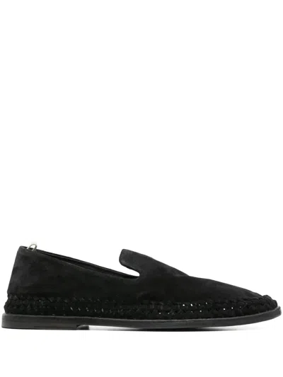Officine Creative Miles 002 Suede Loafers In Black