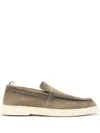 Officine Creative Bones 002 Suede Loafers In Grigio