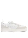 Officine Creative Perforated Suede Leather Trainers In White