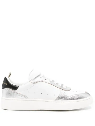 Officine Creative Mower Leather Sneakers In Weiss