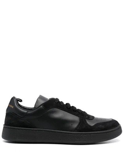 Officine Creative Mower Low-top Leather Sneakers In Black