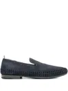 Officine Creative Nazar Suede Loafers In Blue
