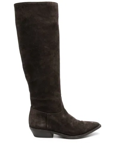 Officine Creative Noelie Dd 104 Suede Boots In Brown