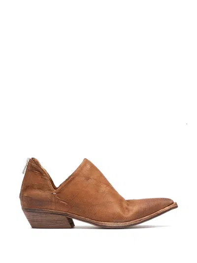 Officine Creative Noelie Dd Pointed-toe Zip Boots In Brown