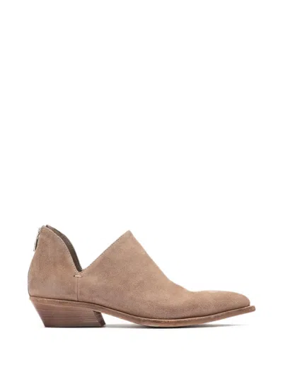 Officine Creative Noelie Pointed-toe Suede Ankle Boots In Neutral