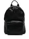 Officine Creative Front-pocket Leather Backpack In Black