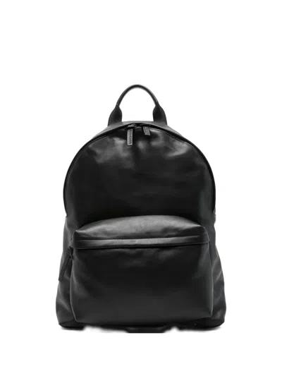 Officine Creative Oc Pack Leather Backpack In Black