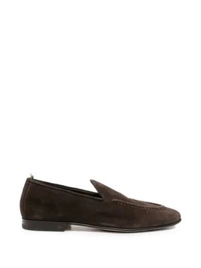 Officine Creative 올리버 브레이디드 트리밍 로퍼 In Brown
