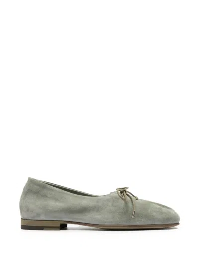 Officine Creative Oliver Lace-up Ballet Flats In Green