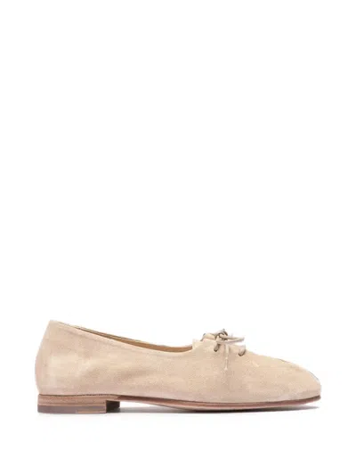 Officine Creative Oliver Lace-up Ballet Flats In Neutral