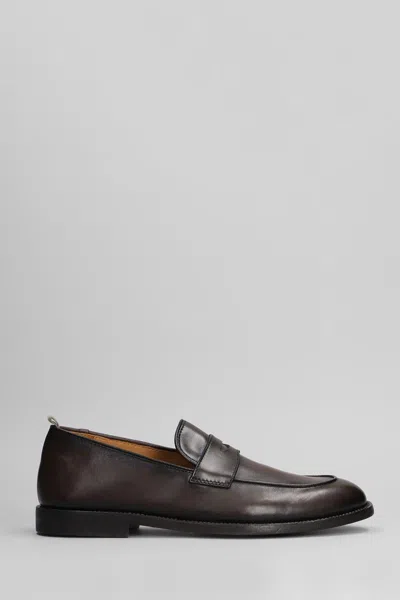 Officine Creative Opera 001 Loafers In Brown Leather In 褐色