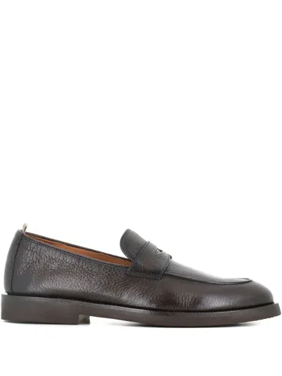 Officine Creative Opera Flexi 101 Leather Penny Loafers In Brown