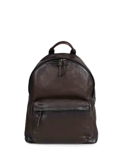 Officine Creative Pack Grained Leather Backpack In Brown