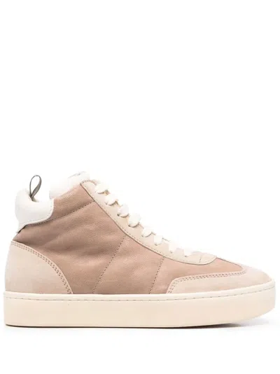 Officine Creative Panelled High-top Sneakers In Brown
