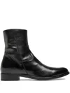 Officine Creative Paul Zip Leather Boots In Black