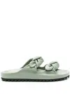 Officine Creative Pelagie Leather Sandals In Green