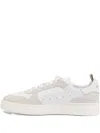 Officine Creative Perforated Suede Leather Trainers In White