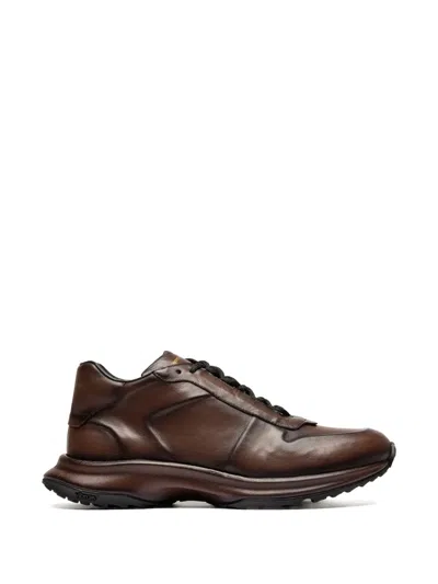 Officine Creative Phase 001 Leather Sneakers In Brown